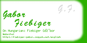 gabor fiebiger business card